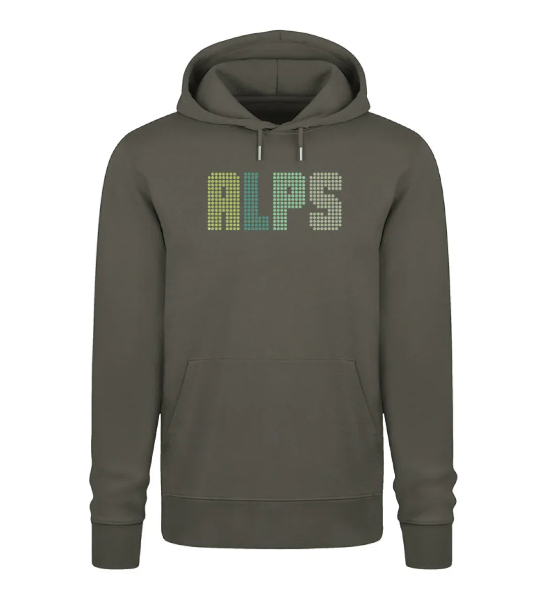 ALPS gepunktet – Unisex Premium Organic Hoodie Khaki