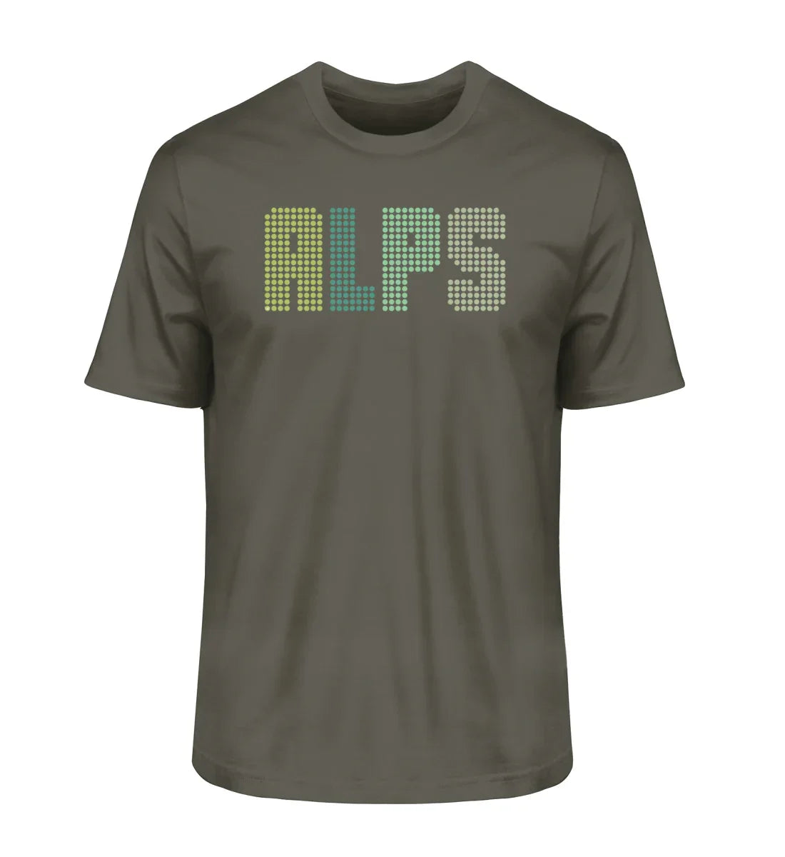 ALPS gepunktet – Unisex Premium Organic T-Shirt Khaki