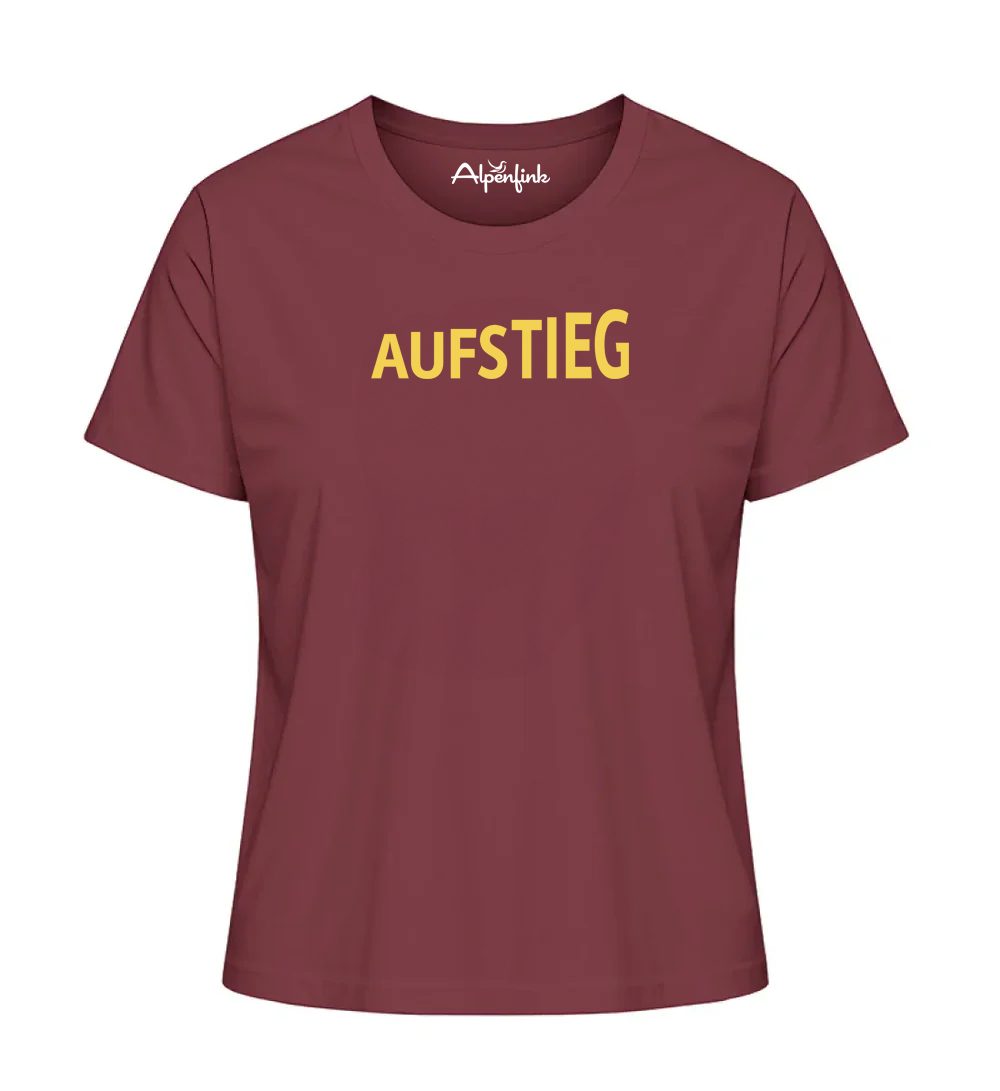 Damen Bio-T-Shirt „AUFSTIEG“ von Alpenfink in Black
