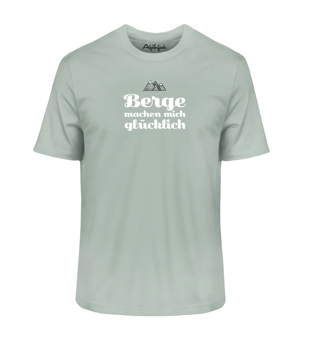 Berge machen mich glücklich – Angenehm weiches Unisex Bio-Shirt