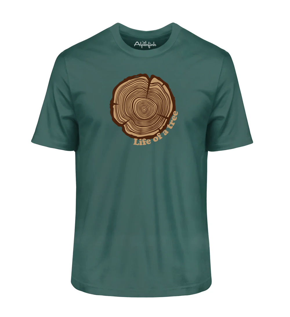 Glazed Green Herren Bio T-Shirt mit Life of a Tree Motiv