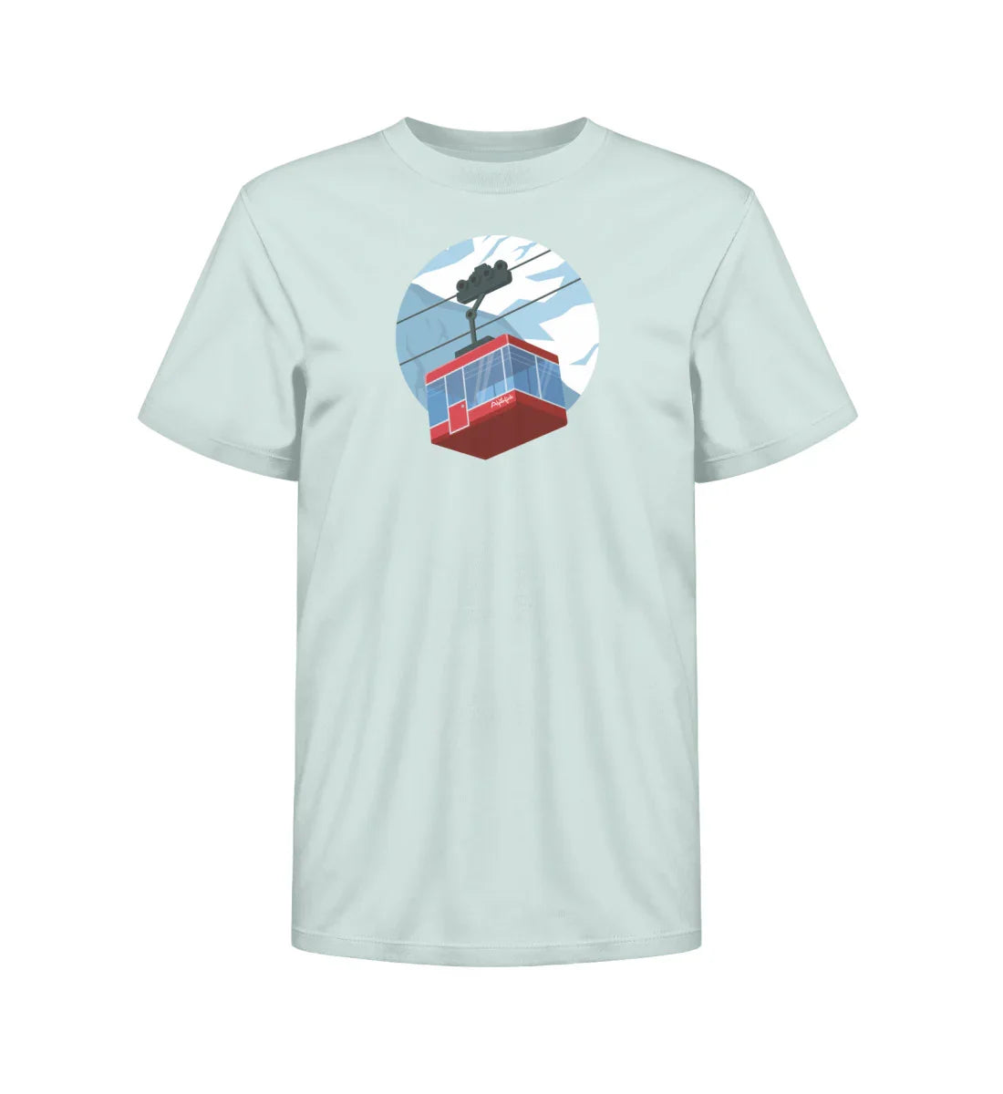 Gondelbahn – Kinder Premium Organic T-Shirt. Farbe: Caribbean Blue
