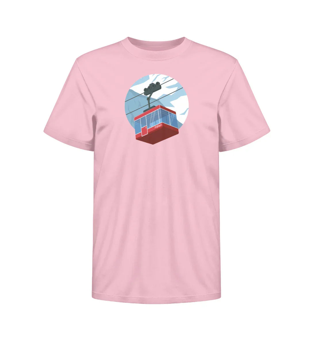 Gondelbahn – Kinder Premium Organic T-Shirt. Farbe: Cotton Pink