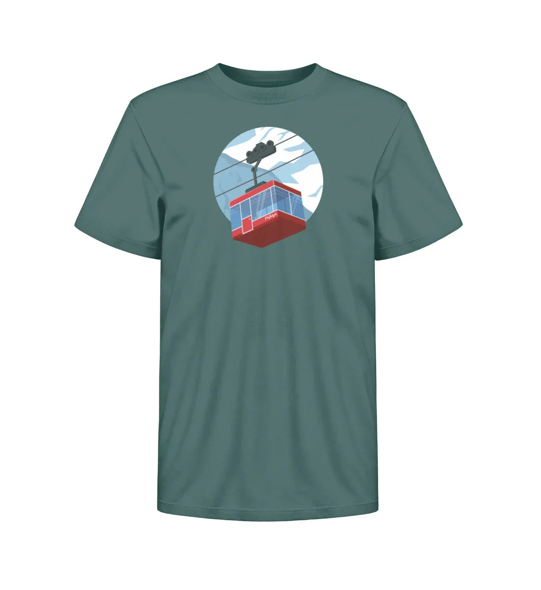 Gondelbahn – Kinder Premium Organic T-Shirt. Farbe: Glazed Green