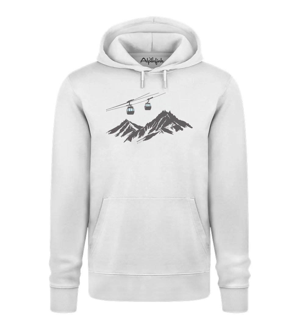 Heather Grey Bio Hoodie mit 4er Gondel Motiv