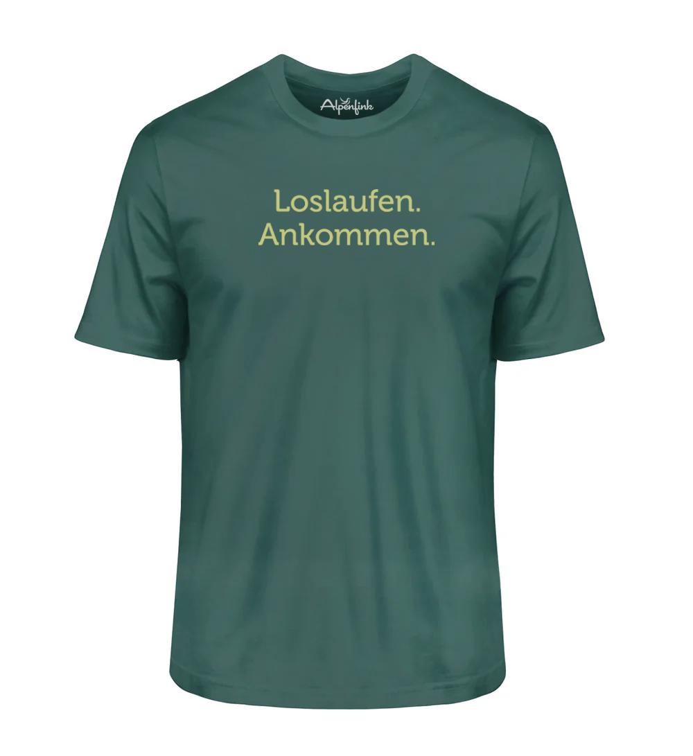 LOSLAUFEN. ANKOMMEN. – Herren Premium Organic Shirt
