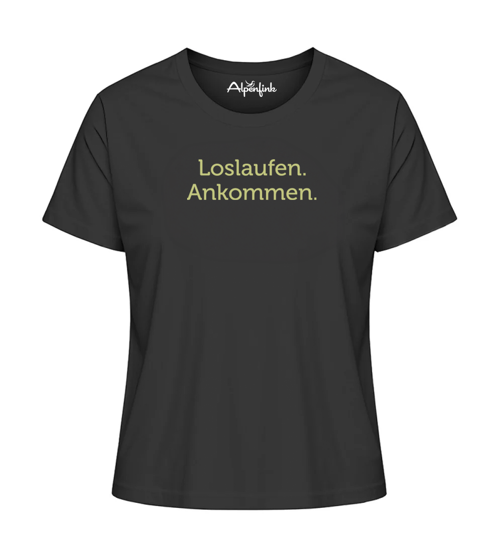 Loslaufen. Ankommen. – Damen Premium Organic Shirt