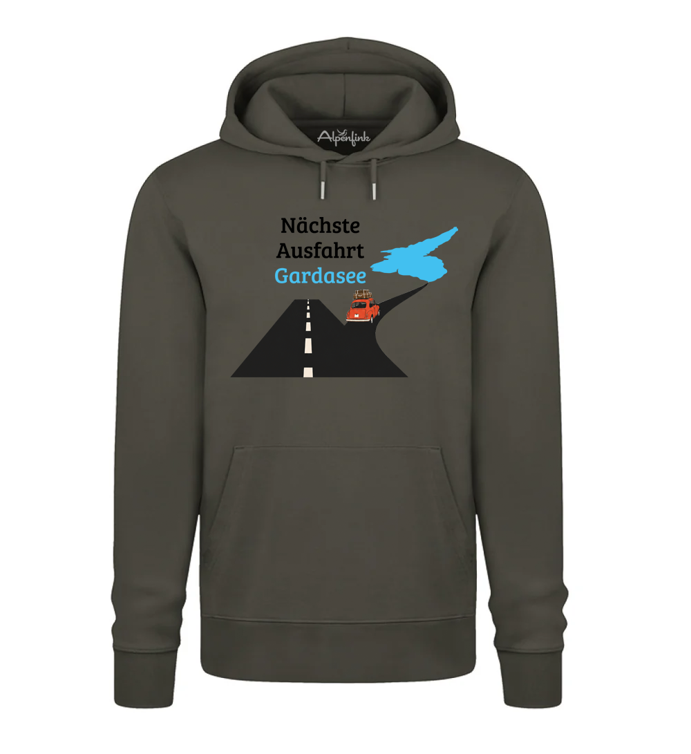 Nächste Ausfahrt Gardasee – Unisex Organic Hoodie
