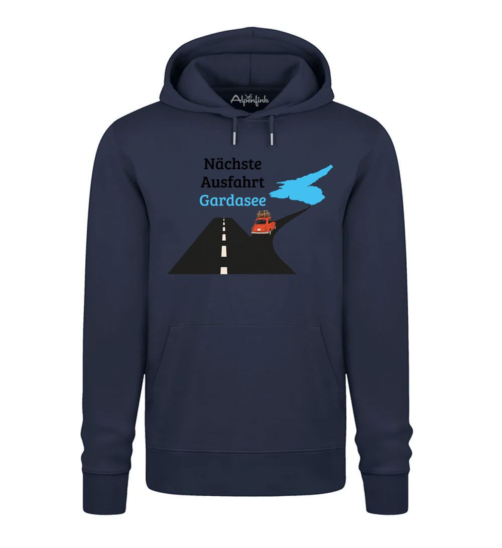 Nächste Ausfahrt Gardasee – Unisex Organic Hoodie