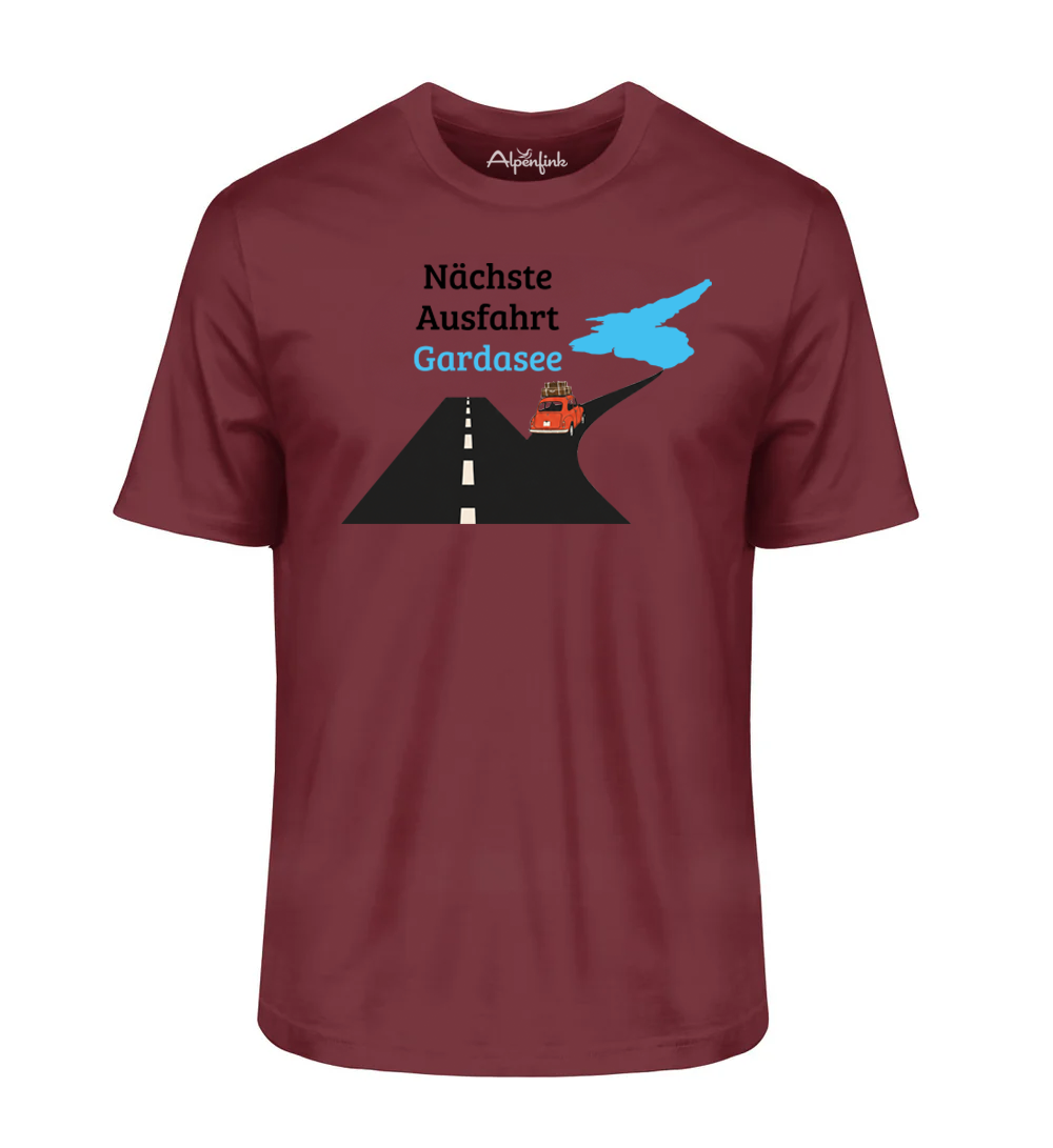 Nächste Ausfahrt Gardasee – Angenehm weiches Unisex Bio-Shirt