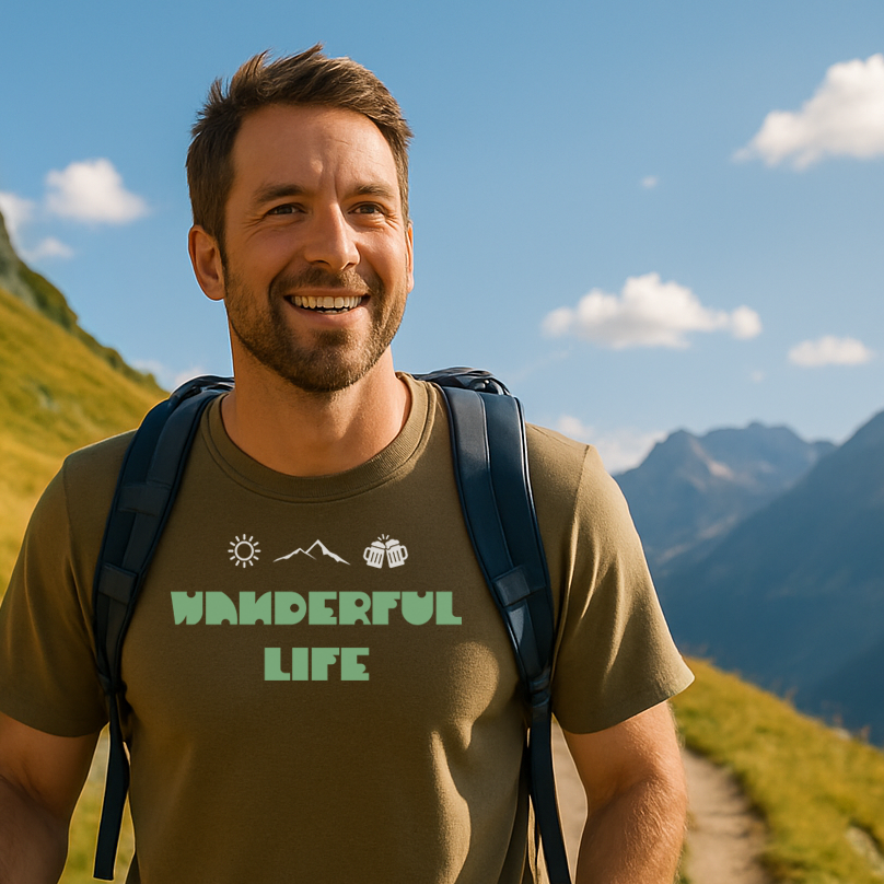 Wanderful Life – Herren Premium Organic Shirt