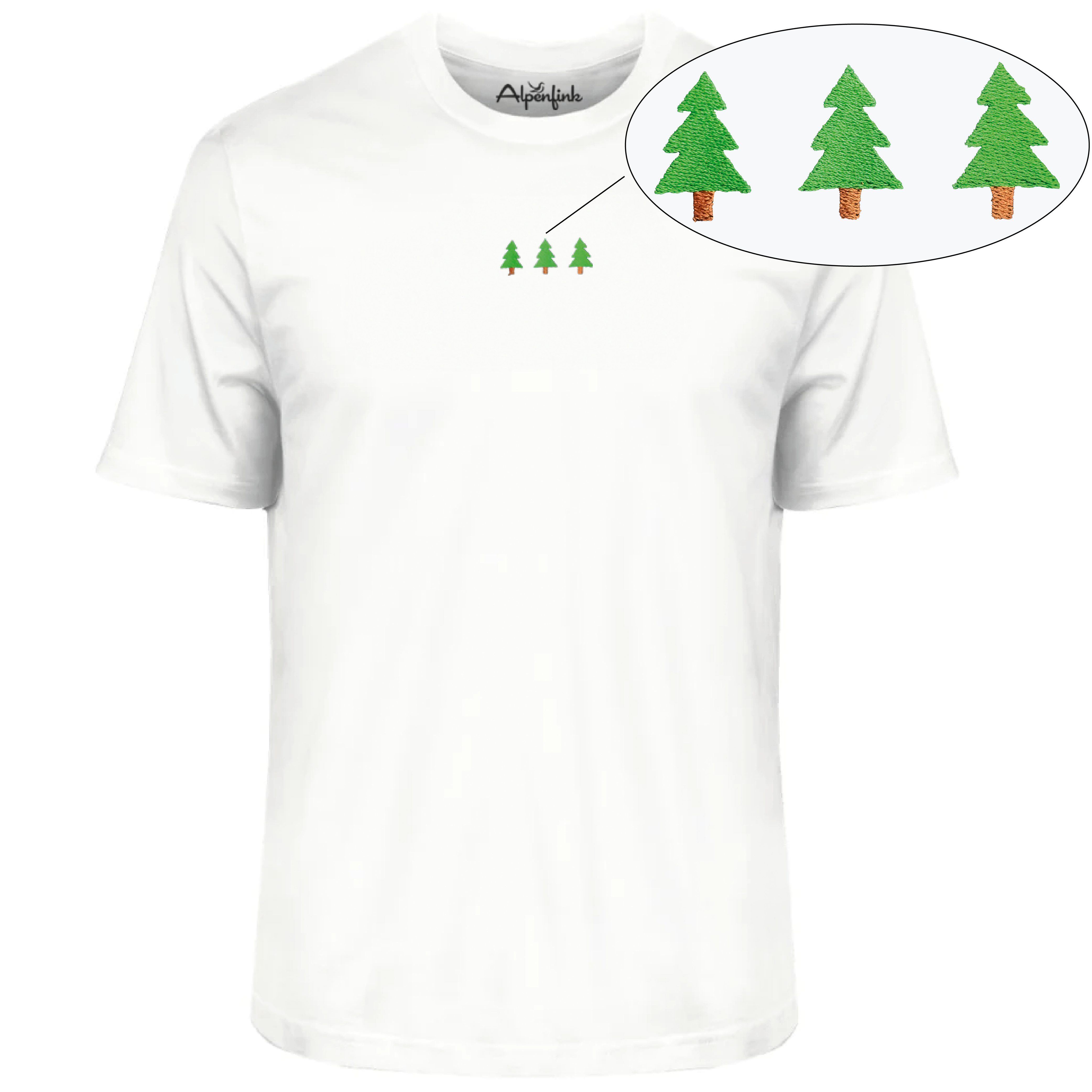 3 Tannen (gestickt)  - Unisex Premium Organic Shirt