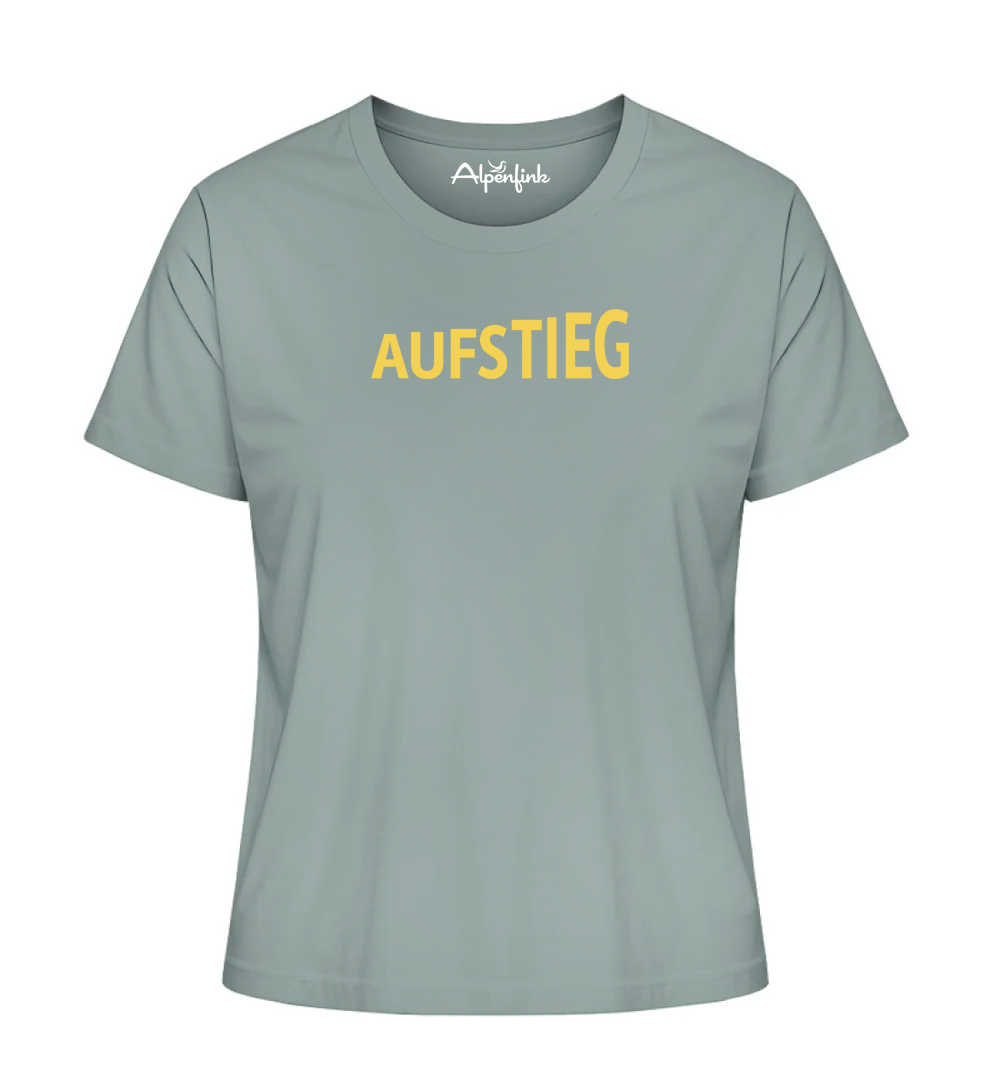 Damen Bio-T-Shirt „AUFSTIEG“ von Alpenfink in Black
