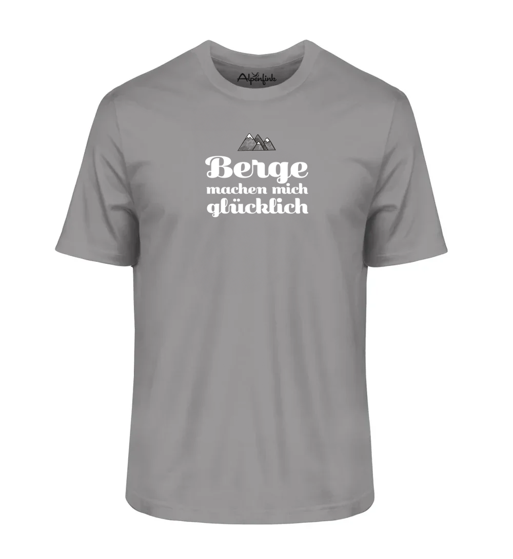 Herren Bio-T-Shirt „Berge machen mich glücklich“ von Alpenfink in Green Bay