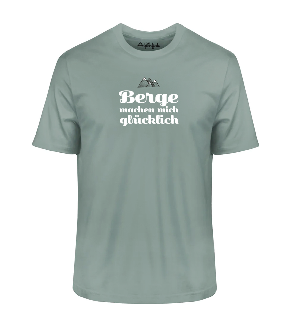 Berge machen mich glücklich – Angenehm weiches Unisex Bio-Shirt