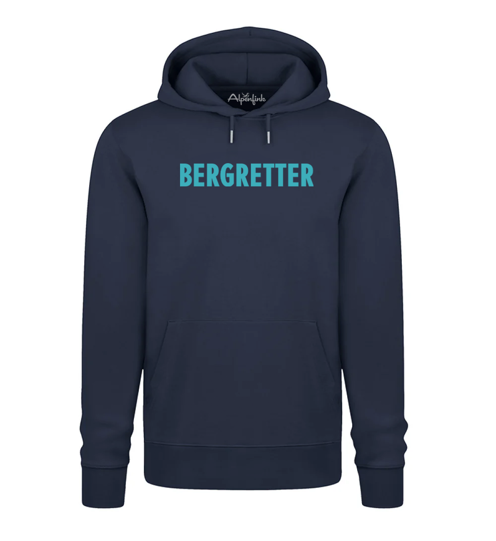 French Navy Herren Bio Hoodie mit Bergretter Schriftzug