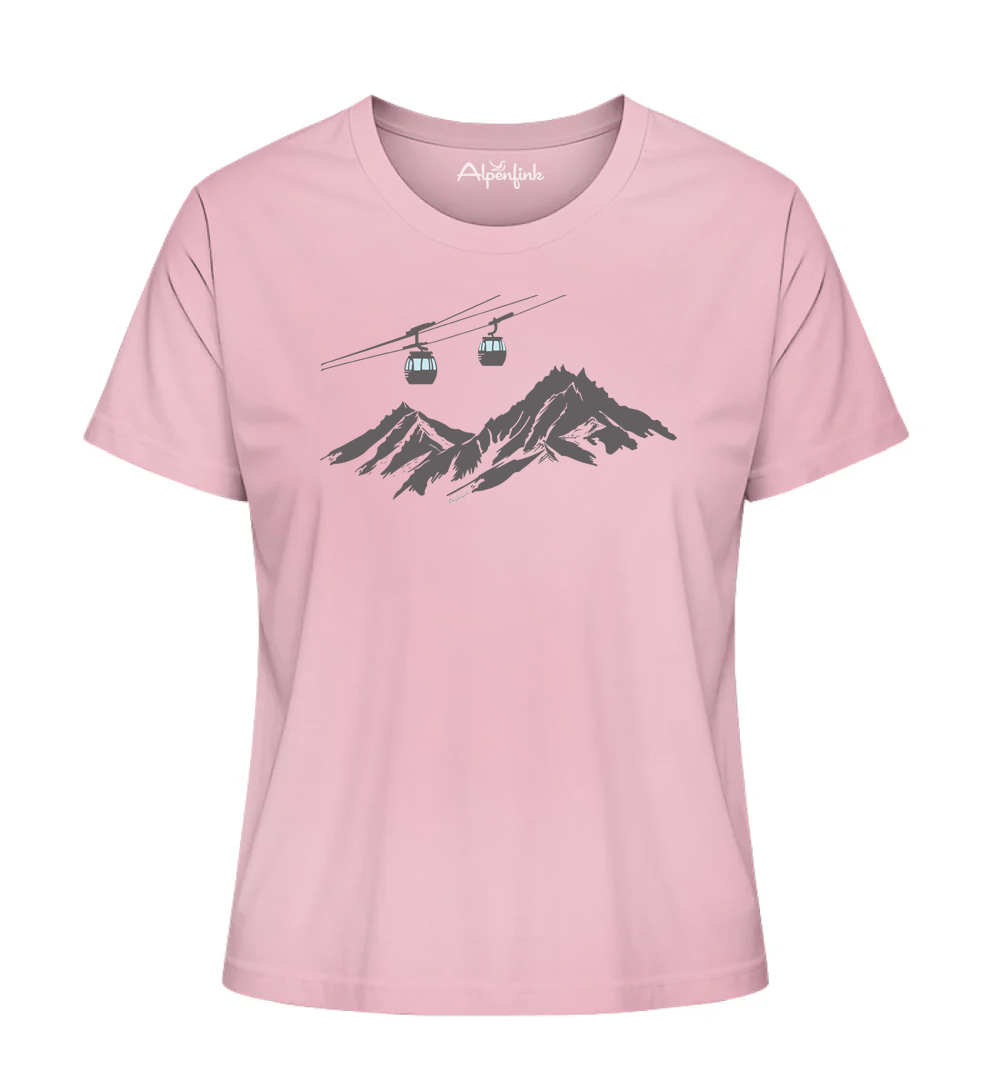 Cotton Pink  Damen Bio T-Shirt mit 4er Gondel Motiv