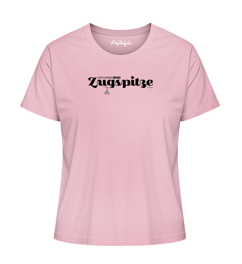 Cotton Pink Damen Bio T-Shirt mit Zugspitze Motiv