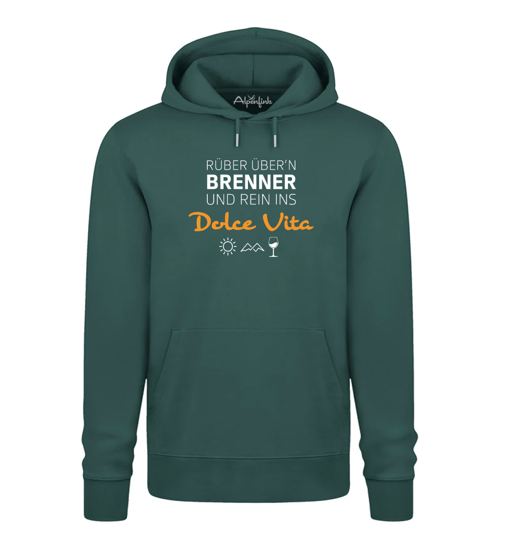 Rein ins Dolce Vita – Herren Bio-Hoodie