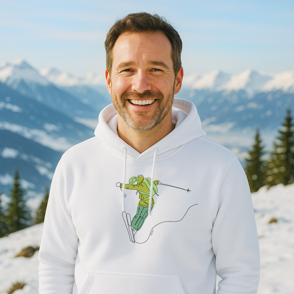 Dynamic Skiing – Angenehm weicher Unisex Organic Hoodie