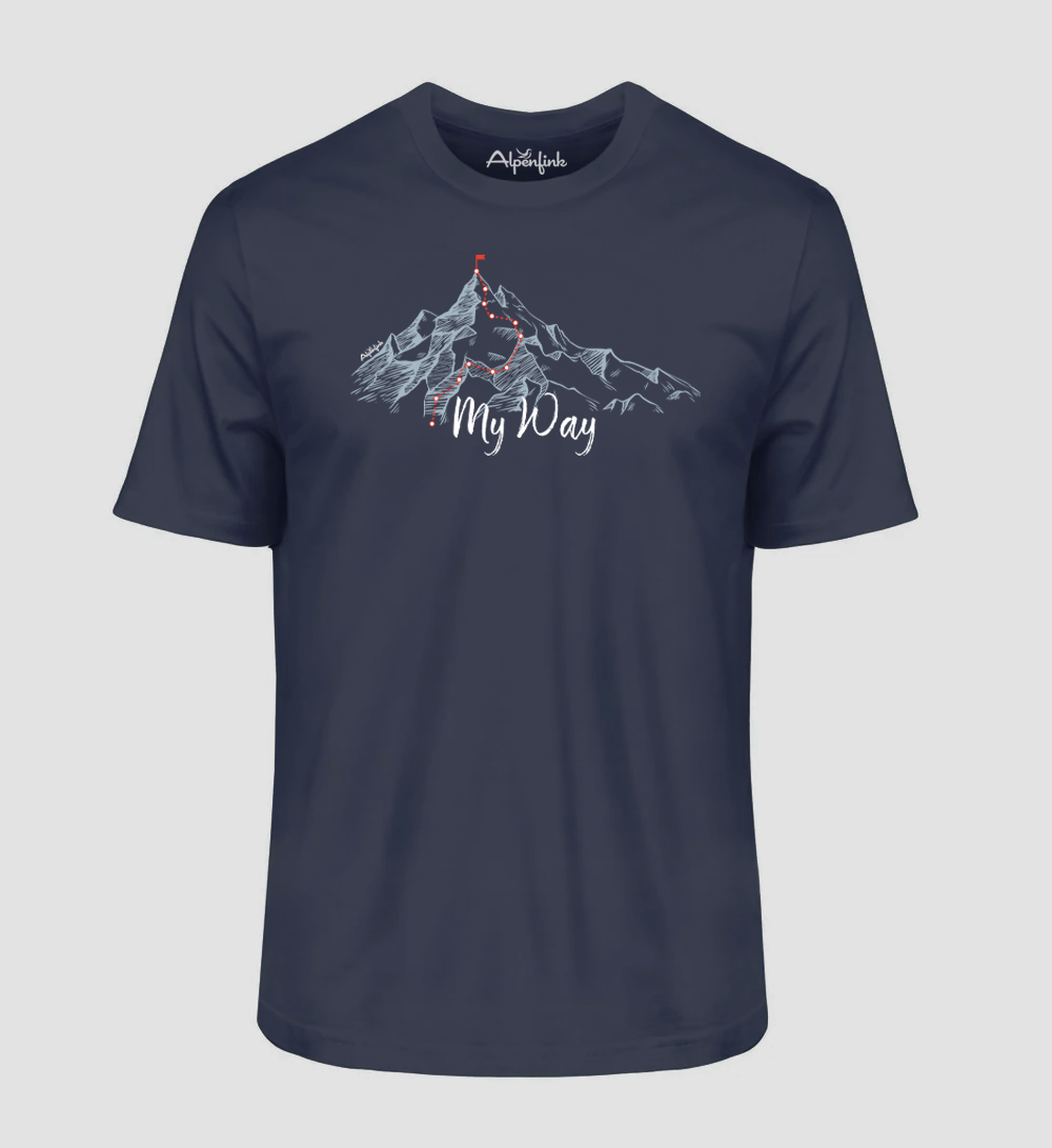 French Navy Herren Bio T-Shirt mit My Way Motiv