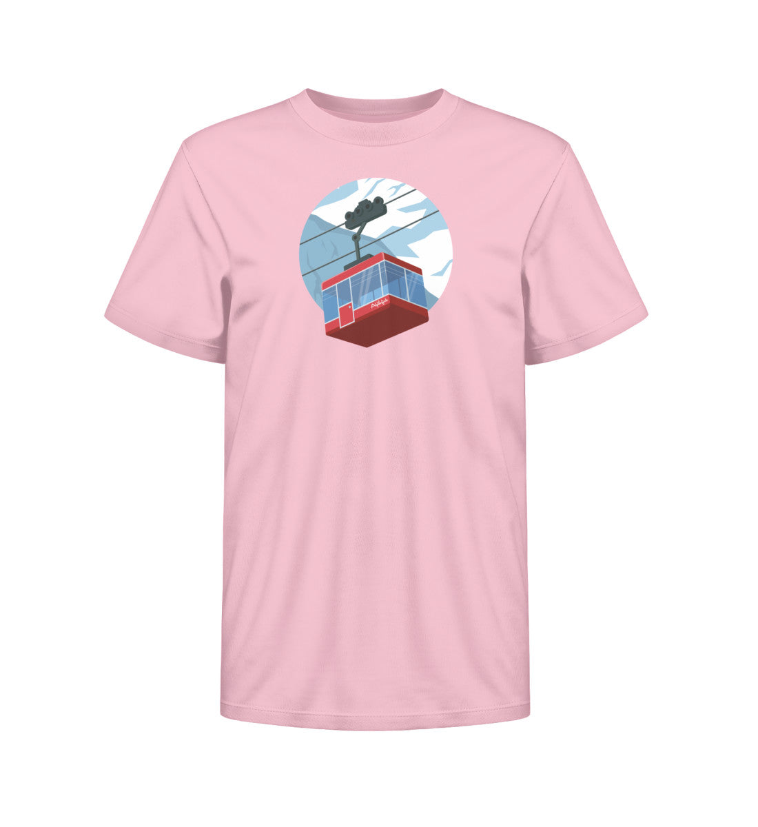 Gondelbahn – Kinder Premium Organic T-Shirt. Farbe: Cotton Pink