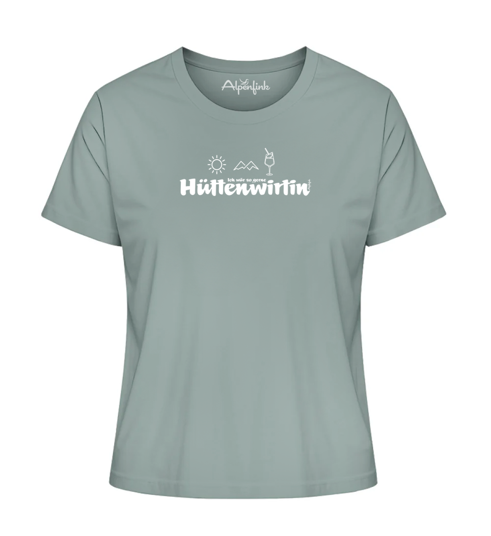 Green Bay Damen Bio T-Shirt mit Hüttenwirtin Motiv