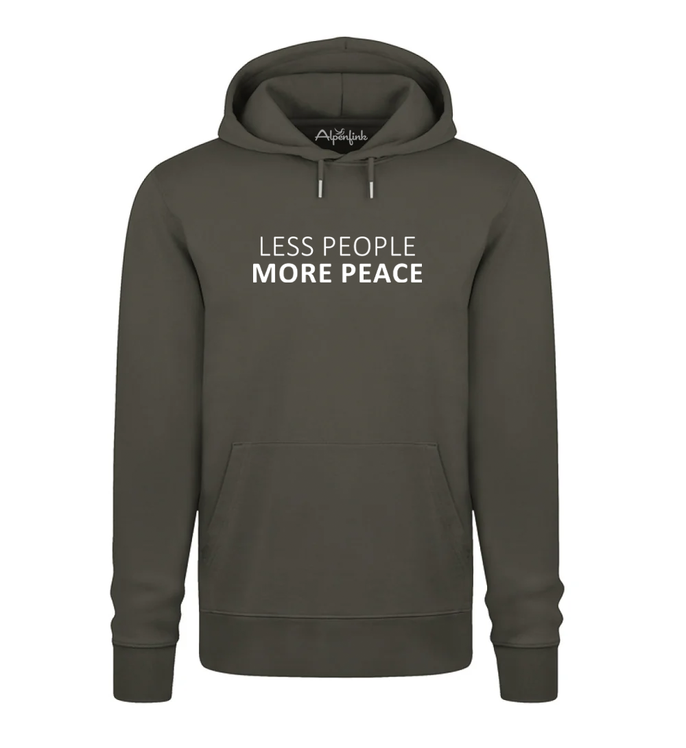 Less People-More Peace – Unisex Organic Hoodie