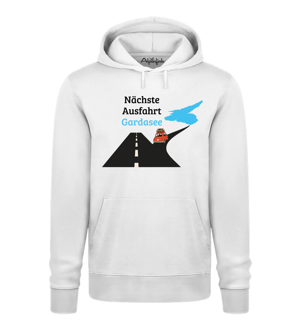 Nächste Ausfahrt Gardasee – Unisex Organic Hoodie