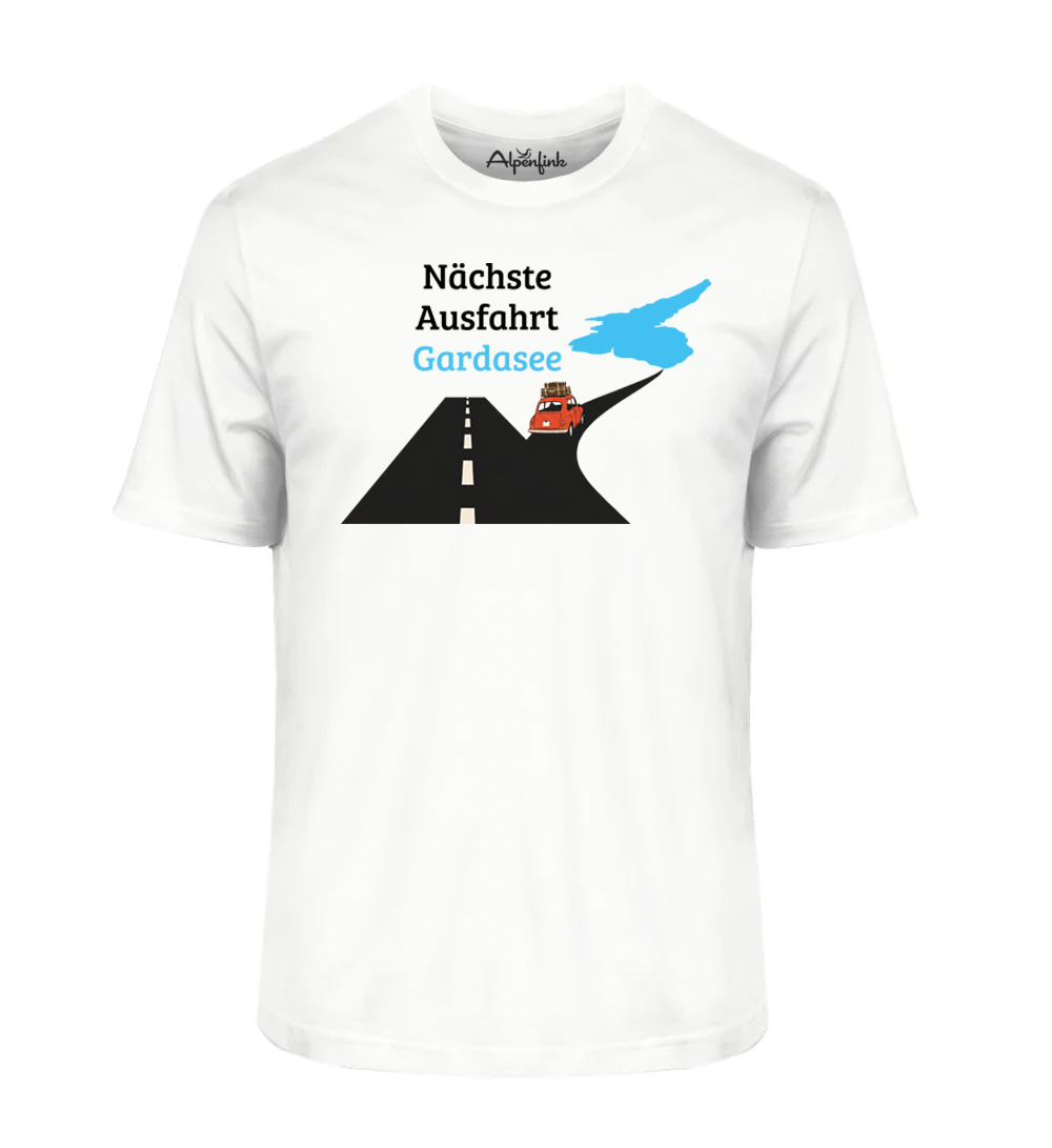 Nächste Ausfahrt Gardasee – Angenehm weiches Unisex Bio-Shirt