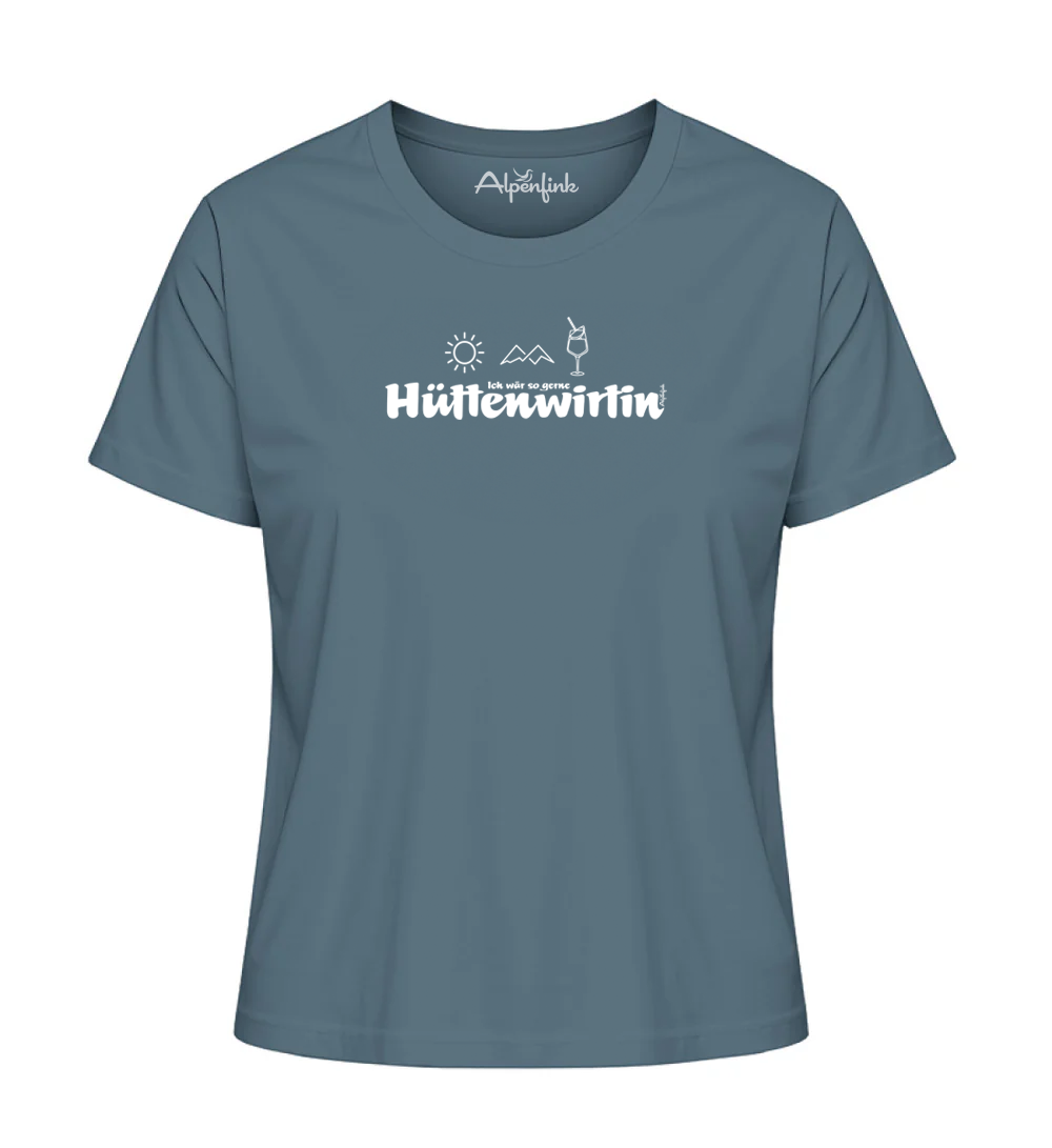 Stargazer Damen Bio T-Shirt mit Hüttenwirtin Motiv