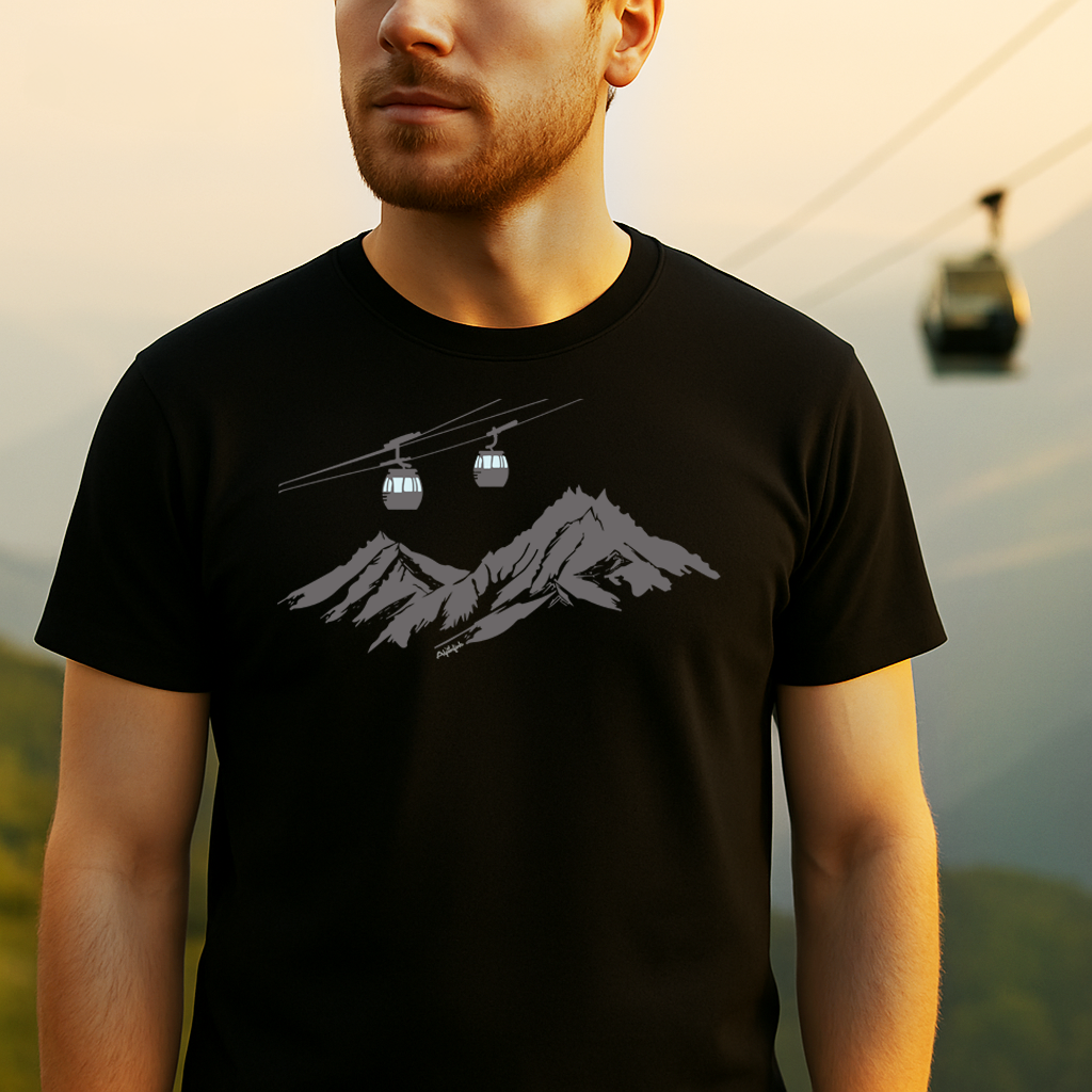 4er Gondel  - Angenehm weiches Unisex Bio-Shirt